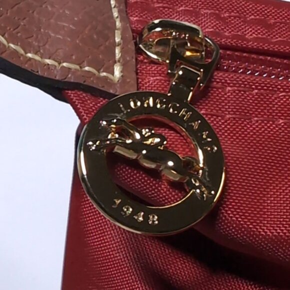 Longchamp Le Pliage Tote Red Garnet Original 'Shopping Modele' Handbag - Picture 13 of 13